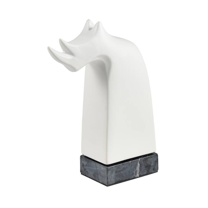 Elk Home Serengeti Matte White Earthenware Sculpture