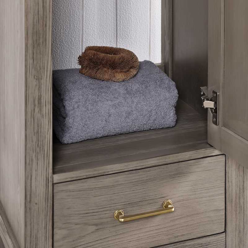 Gela Single Bath Vanity with Ceramic Basin Top and Mirror