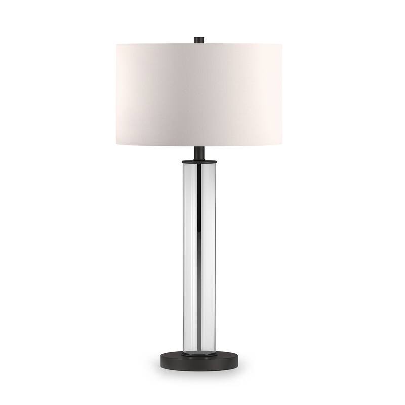 Harlow 29" Tall Table Lamp with Fabric Shade - Blackened Bronze