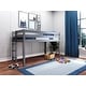 preview thumbnail 23 of 22, JACKPOT Contemporary Low Loft Twin Bed with End Ladder