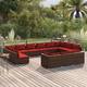 Option Brown/Cinnamon red 4 x Corner sofa