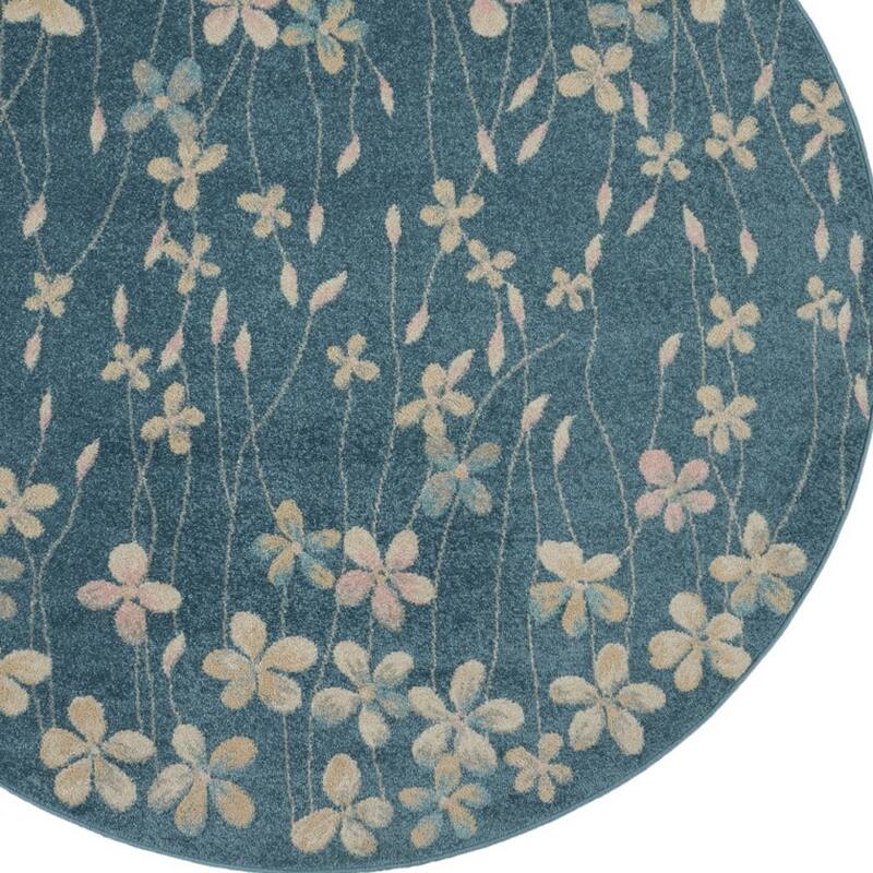 Fiso Power Loomed Geometric Stain Resistant Area Rug By HomeRoots - 63' X '63' X '0.5
