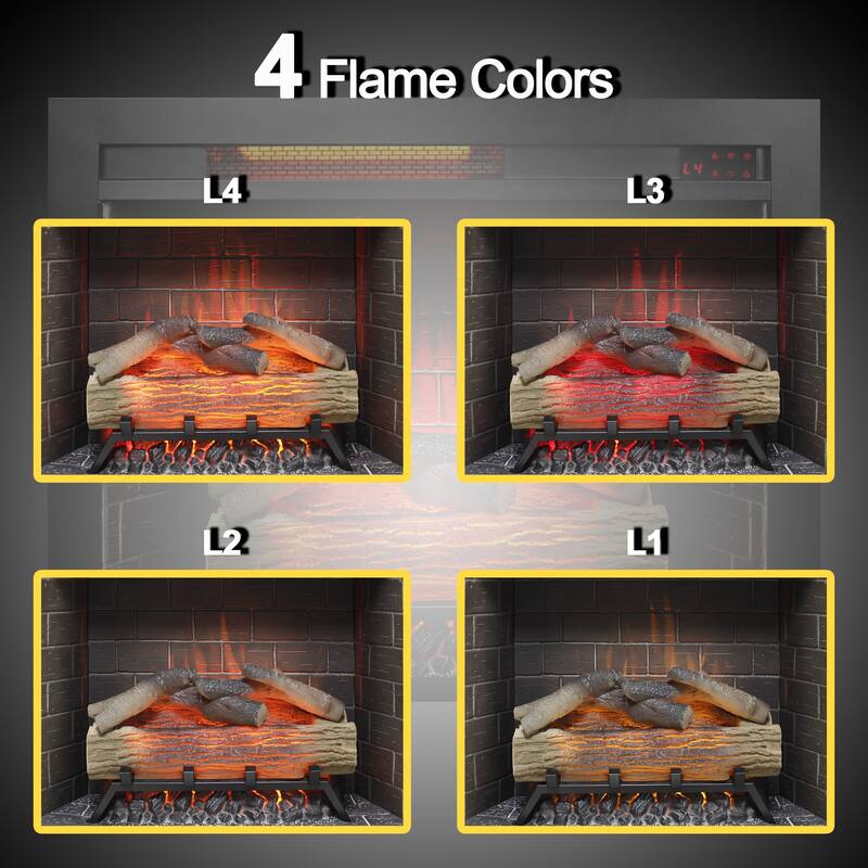 28" Insert Infrared Electric Fireplace with Touch Panel