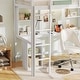 preview thumbnail 11 of 9, Costway Twin Loft Bed with LED Light & Power Outlet Desk Storage