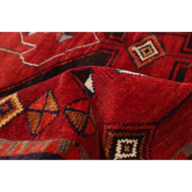 ECARPETGALLERY Hand-knotted Melis Vintage Red Wool Rug - 5'1 x 7'4