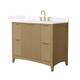 Option Natural Oak / White Quartz Top / Brushed Gold