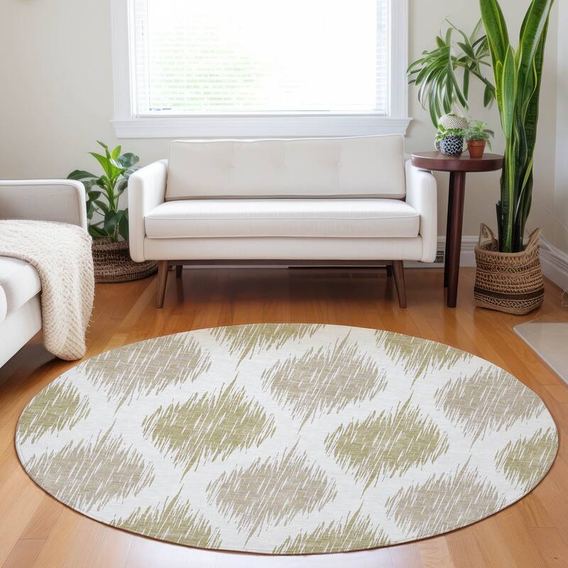 Machine Washable Indoor/ Outdoor Chantille Contemporary Geo Rug
