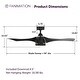 preview thumbnail 8 of 17, Fanimation Klear 56 inch Indoor/Outdoor Smart Ceiling Fan with LED CCT Select Light Kit and Remote - Black