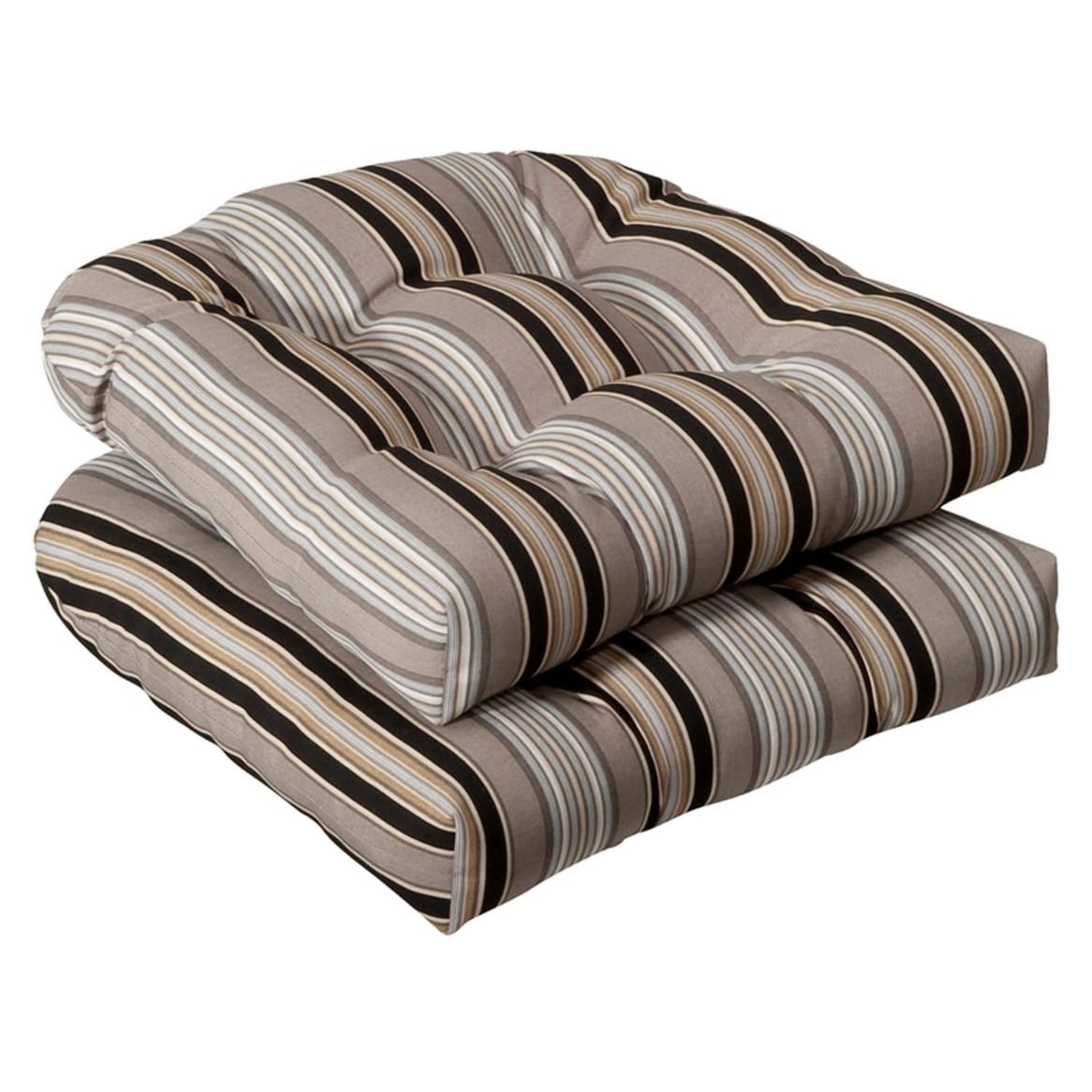 Black and tan outdoor seat cushions on sale