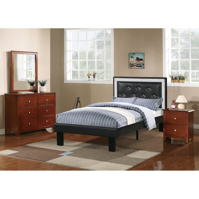Bedroom Bed Side Table 1x Nightstand Wooden 2 Drawers Table Nightstands