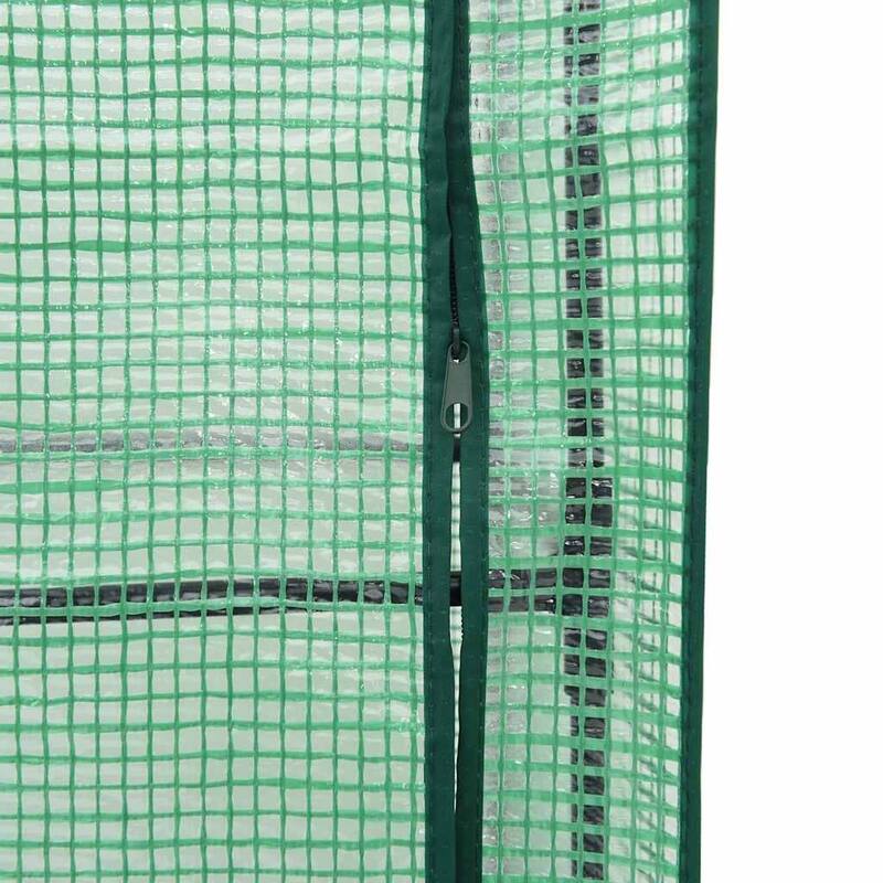 vidaXL Raised Bed Black, Green Polypropylene, Polyethylene, Iron Large - 15.7 x 63.0 x 48.4