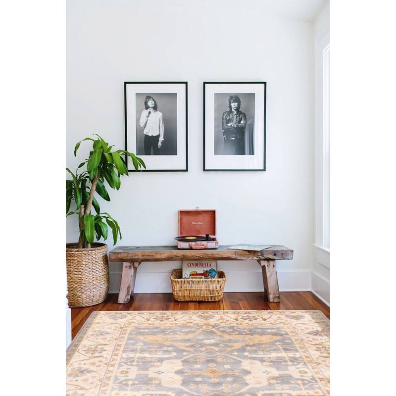 ECARPETGALLERY Hand-knotted Royal Oushak Dark Grey Wool Rug - 8'1 x 9'10