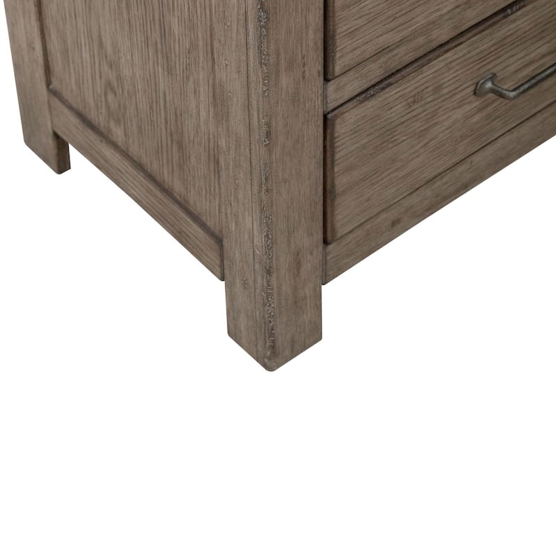 Skyview Lodge Cobblestone Bedroom Nightstand with Charging Station