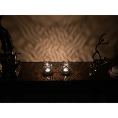 VIBHSA Votive Candle Holders Set of 2 (Black)
