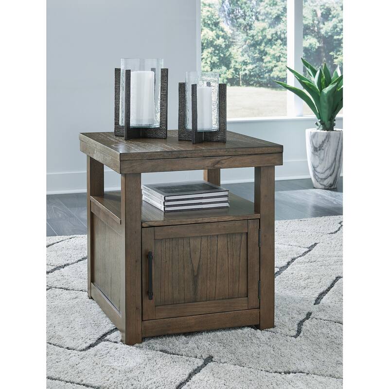 Signature Design by Ashley Boardernest Brown End Table - 24"W x 26"D x 26.63"H