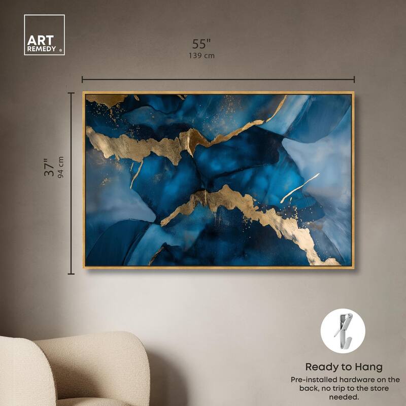 Dark Texture Golden Touch III Canvas by Art Remedy