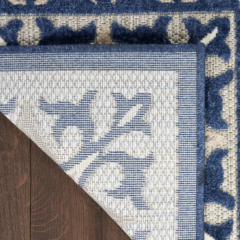 Nourison Aloha Indoor/outdoor Grey Geometric Area Rug