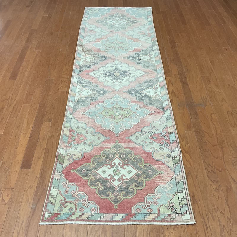 HERAT ORIENTAL Handmade Turkish Oushak Wool Runner - 3'3" x 11'2"