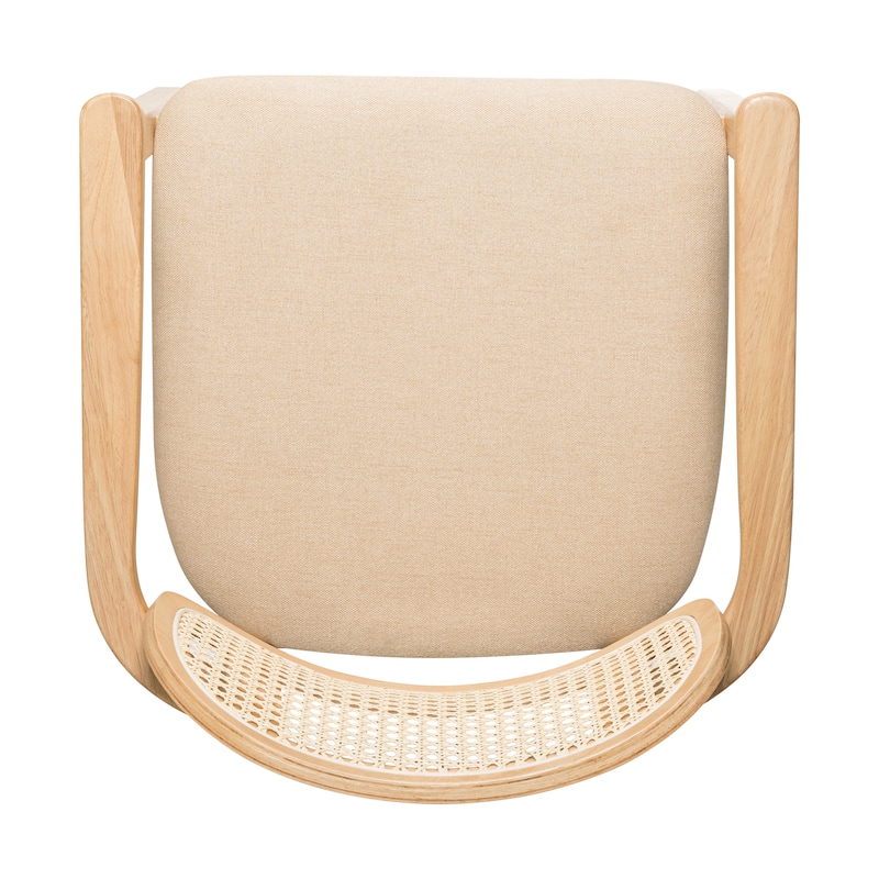 Christopher Knight Home - Sorin Modern Rattan and Upholstered Indoor Dining Chair with Armrest - Set of 2