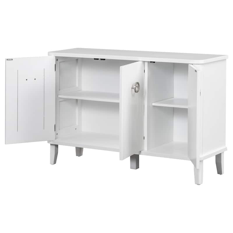 Sideboard Cabinet with Three Solid Wood Doors