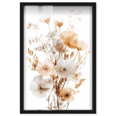 Parchment Petals Shadowbox by Art Remedy