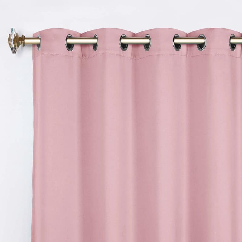 Superior Modern Solid Washable Room Darkening Curtains, Set of 2 Panels