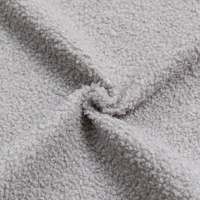 132"Oversized Teddy Fabric Modular Sectional Sofa,Full-Foam Cushion Design with Ultra Soft Feel with Six Cushions