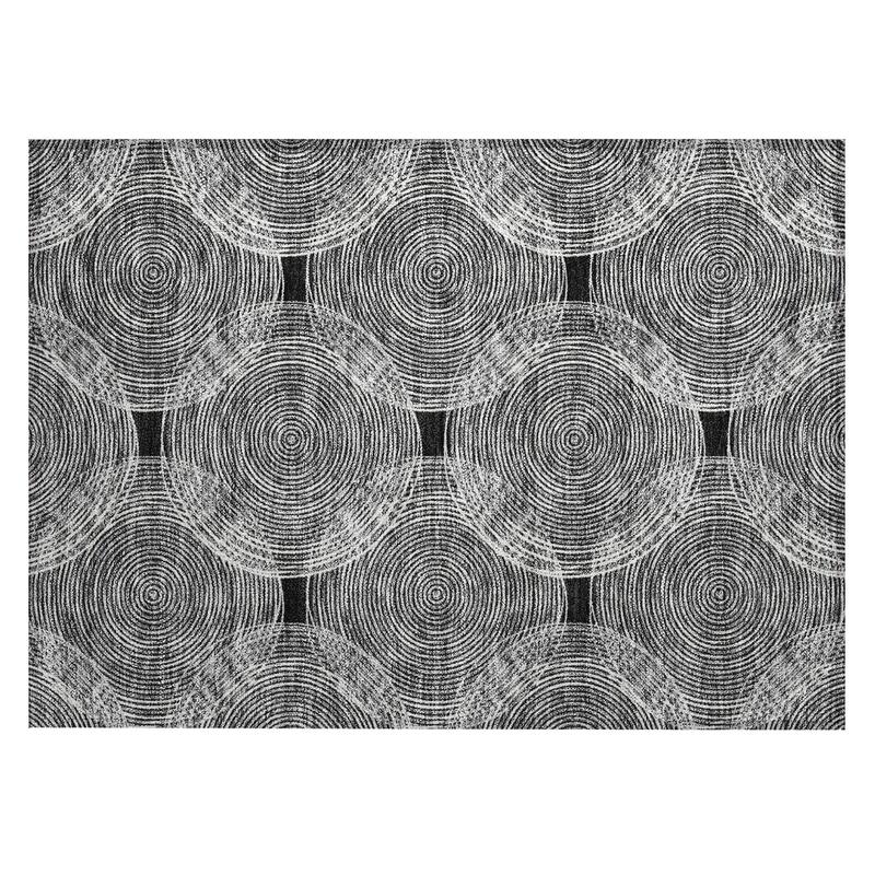 Machine Washable Indoor/ Outdoor Modern Pune Chantille Rug