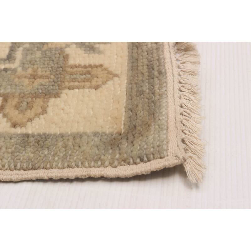 ECARPETGALLERY Hand-knotted Oushak Grey Wool Rug - 8'0 x 9'11