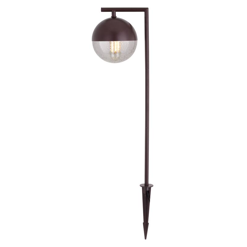 Lisle Low-Voltage Bronze Outdoor Landscape Path Light LED Clear Glass - 5-in W x 19.5-in H x 6.25-in D