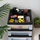 preview thumbnail 3 of 2, 6-Drawer Storage Cart Black/Pearl