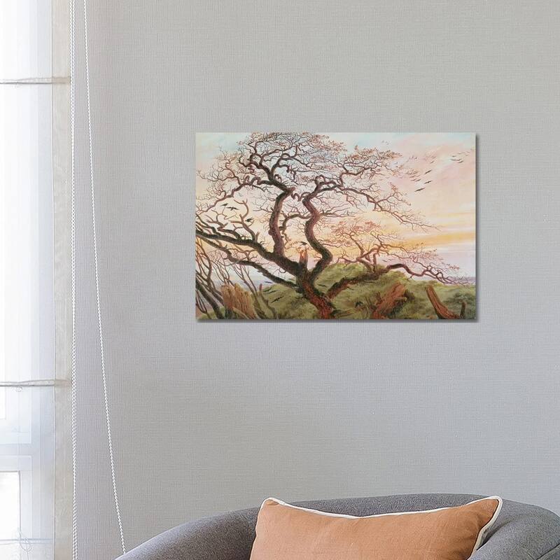 iCanvas "The Tree of Crows, 1822 " by Caspar David Friedrich Canvas Print - 18x26x1.5