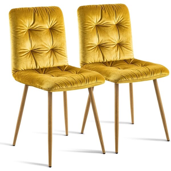 Modern Living Dining Room Chairs Set of 2 Velvet Dining Chairs Mid