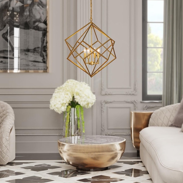 Gold metal chandelier cheap