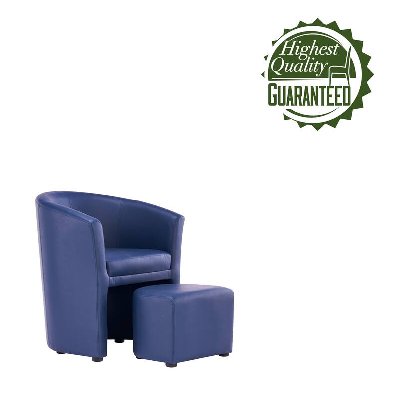 Carson Carrington Junkboda Accent Club Chair with Foot Stool