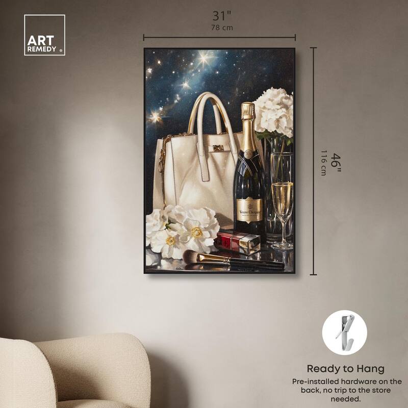 Cheers to Starry Glam Canvas by Art Remedy