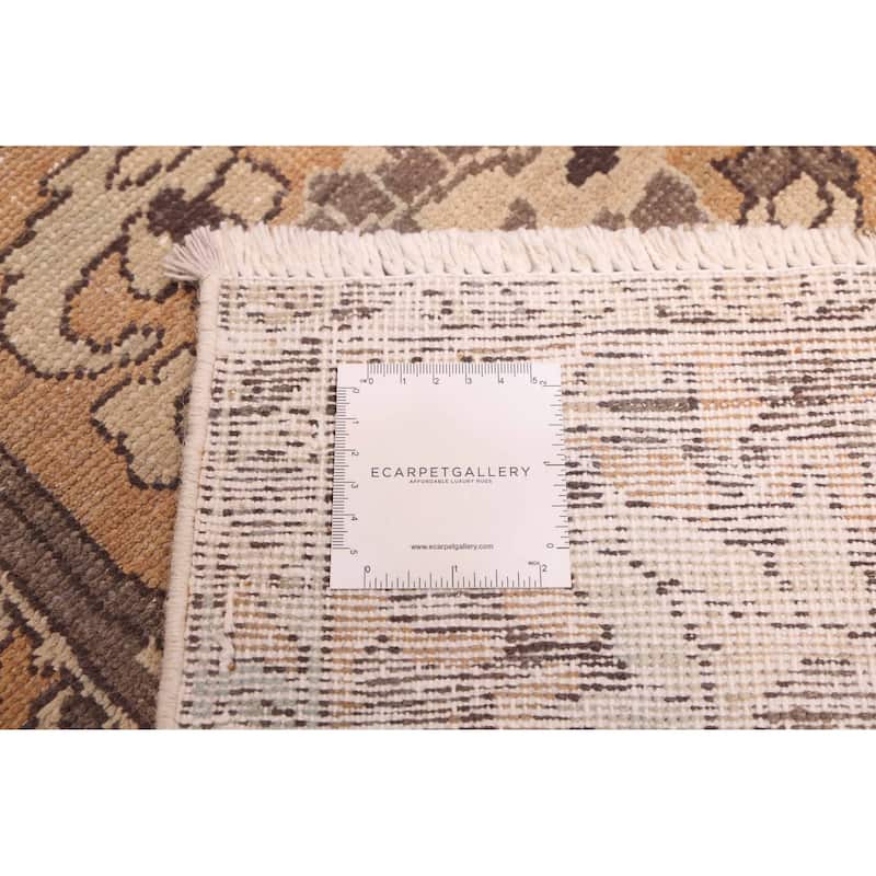 ECARPETGALLERY Hand-knotted Antalya Vintage Taupe Wool Rug - 6'8 x 9'7