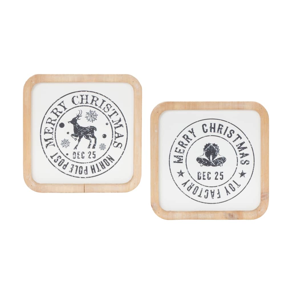 Holiday Mail Stamp Plaque (Set of 12)