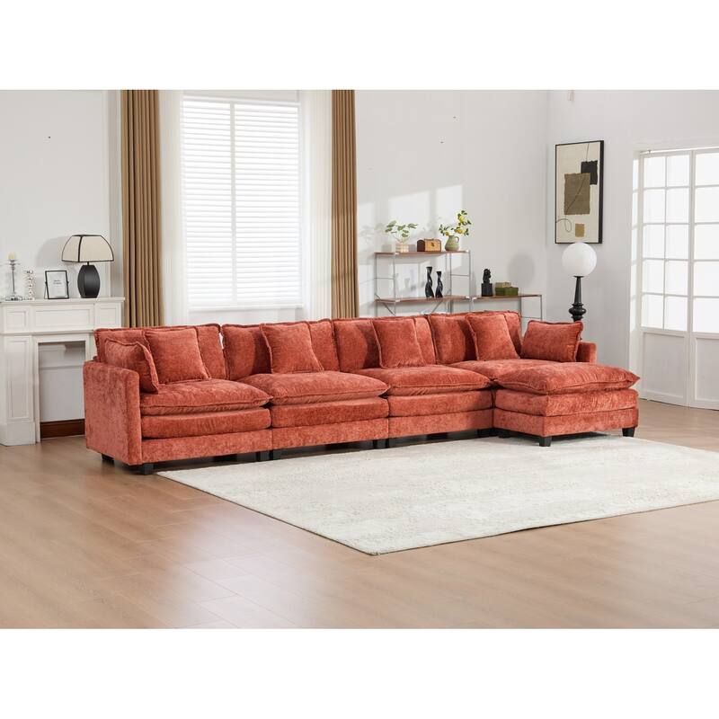 Cloud Sofa,Modern Sectional Couch,Comfy Double Layer Upholstered Seat Cushion