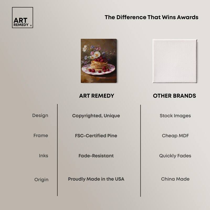 Raspberry Pancakes I Canvas by Art Remedy, Gallery Wrapped