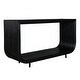 preview thumbnail 2 of 3, Solid Rattan Console Table - 57.5" - Black