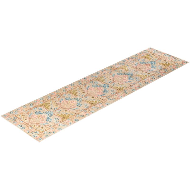 Contemporary Overdyed Wool Hand Knotted Runner - 2' 8" x 10' 0"