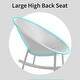 preview thumbnail 14 of 45, Set of 2 Mid-Century Modern Rocking Lounge Chairs - Egg-Shaped Breathable Plastic Seat with Durable Plastic Base, Accent Seating