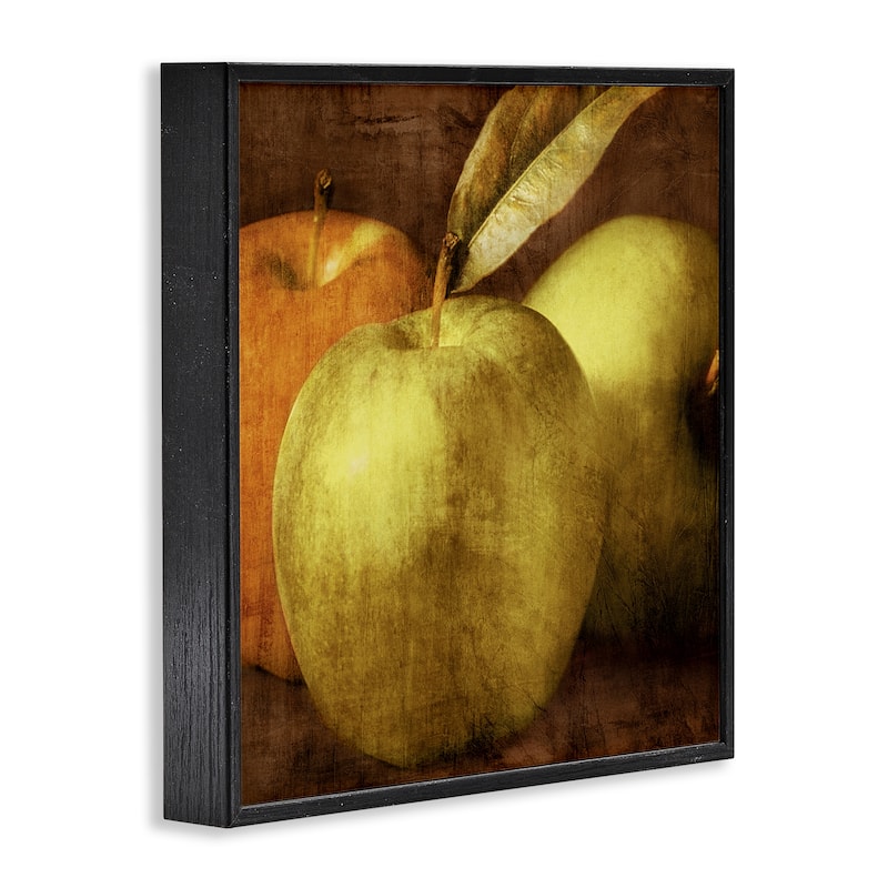 Stupell Vintage Apples Close Up Framed Giclee Art Design By Caroline Kelly