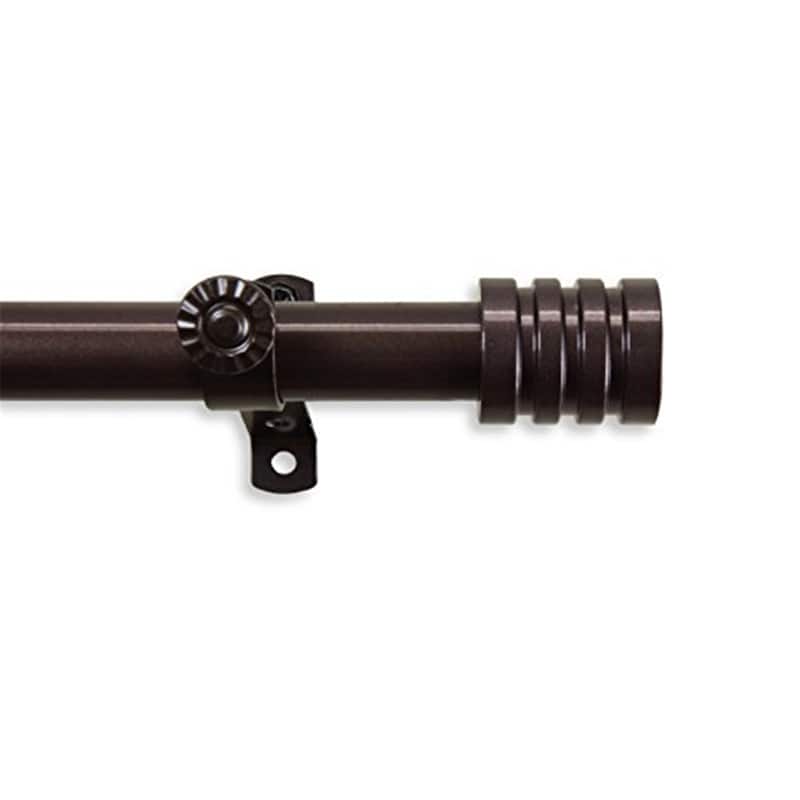 Tension Rod for Curtains - Adjustable Window Rod, Home Decor, Easy Install, Cocoa Finish, 48 Inch - 84