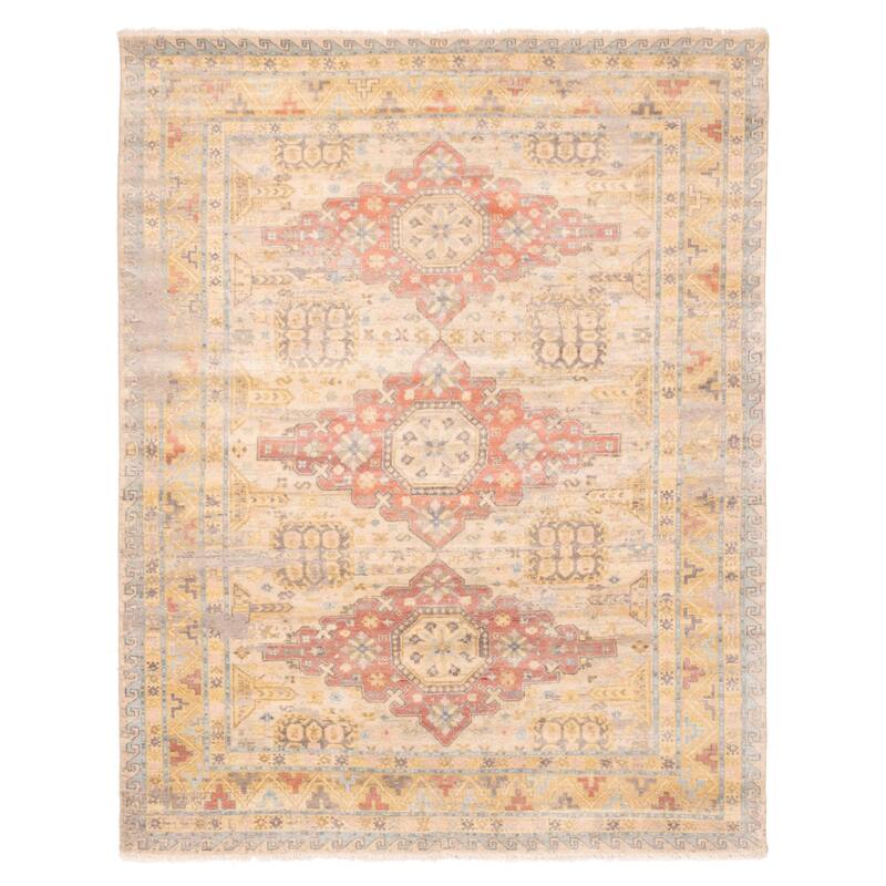 ECARPETGALLERY Hand-knotted Jules Serapi Ivory Wool Rug - 7'11 x 9'11