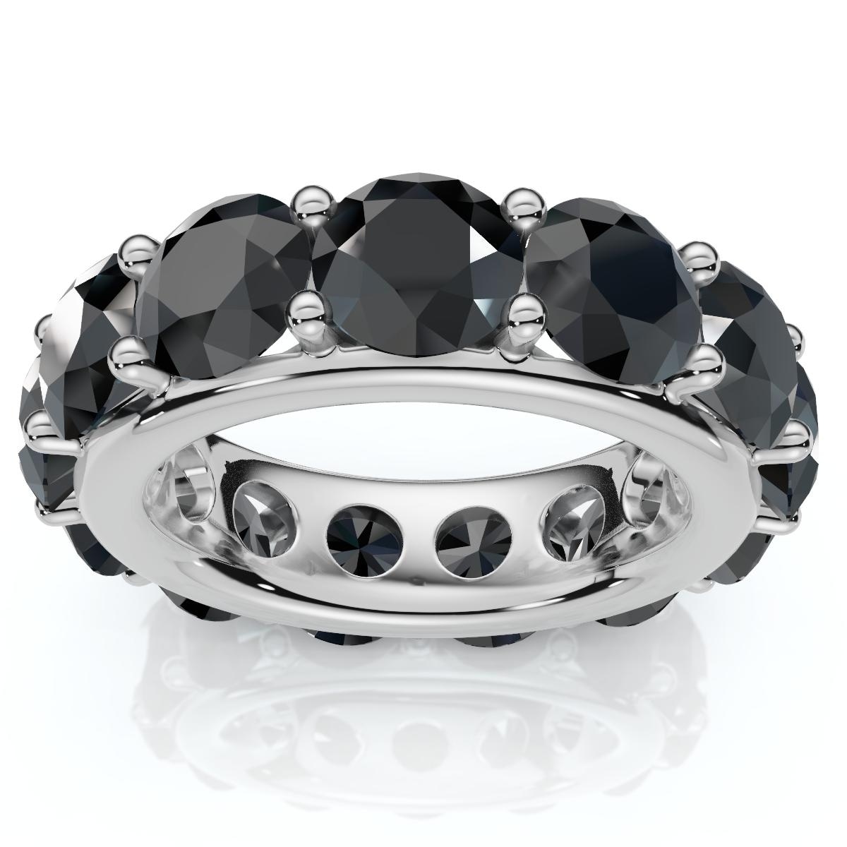 Bliss Diamond 13Ct Black Diamond Eternity Ring Gold Lab Grown