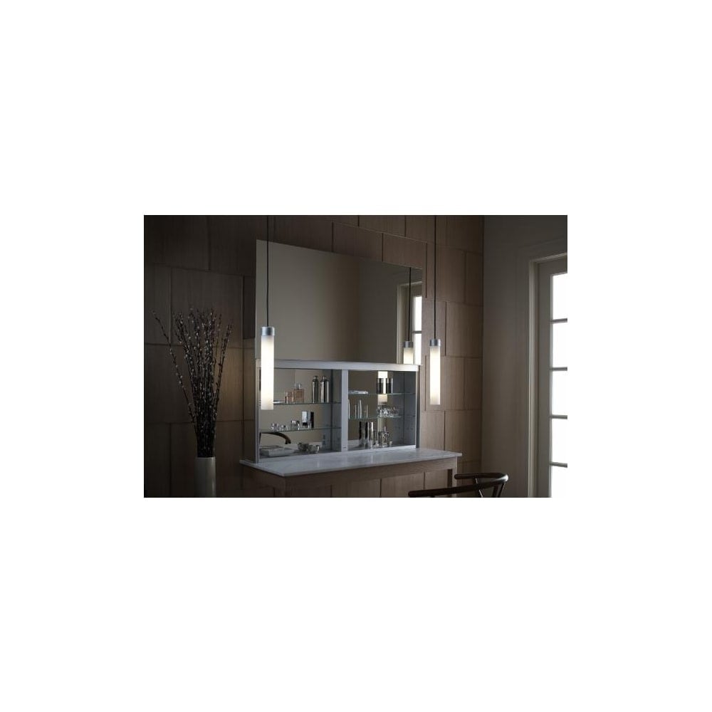 Robern Uc4827fpl Uplift 48 X 27 X 6 Single Door Medicine Cabinet With Integrated Electrical Nightlight And Mirror Defogger