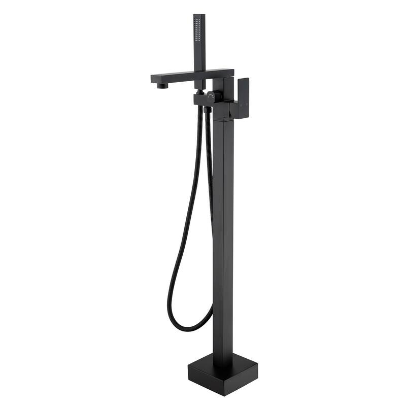 Floor Mounted Freestanding Tub Filler Trim with One Handle