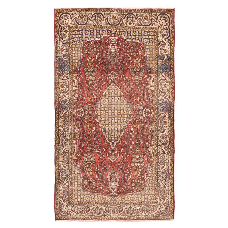 ECARPETGALLERY Hand-knotted Kayseri Vintage Dark Copper Wool Rug - 5'5 x 9'9